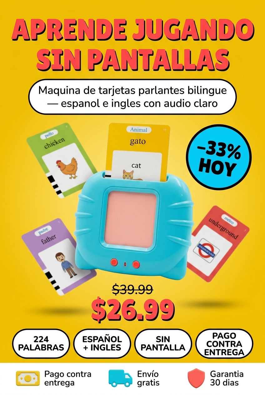 Maquina de Tarjetas Parlantes — Aprende jugando sin pantallas