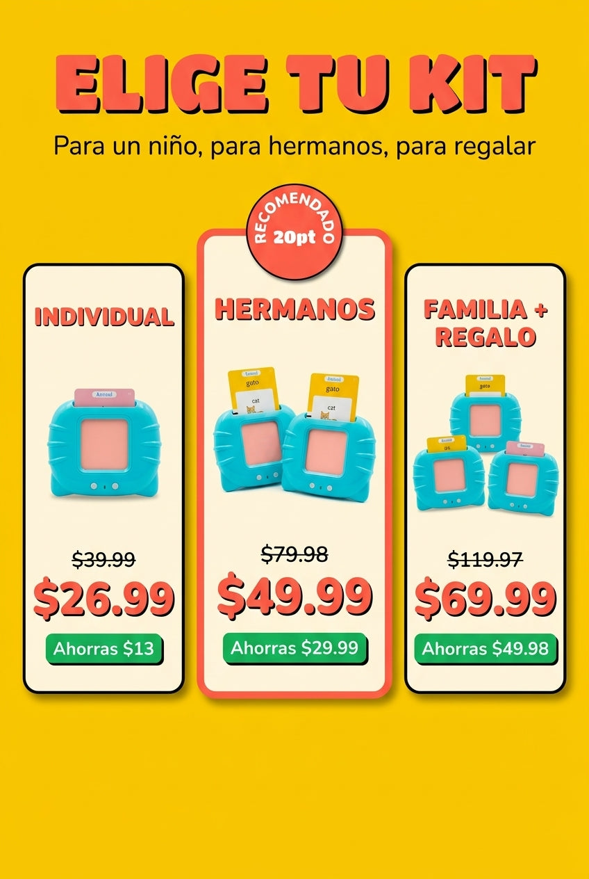 Kits disponibles: individual, hermanos, familia + regalo
